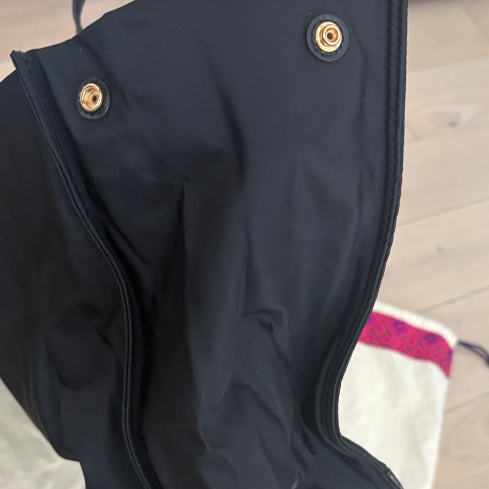Tory Burch Black Nylon Patent Leather Tote - Picture 8 of 14
